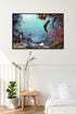modern black wood framed batfish original painting wall art print